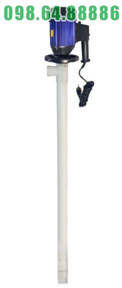 Bơm thùng phuy chịu axit sunfuric, nitric, model JDT-600W-PTFE